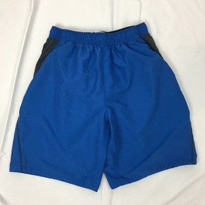 Speedo Men Size MEDIUM Blue Swim Trunks Bottoms Pockets Drawstring